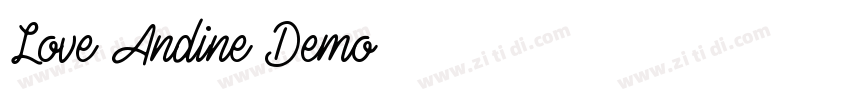 Love Andine Demo字体转换